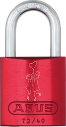 Vorhangschloss Aluminium 72/40 rot LoveLock 1